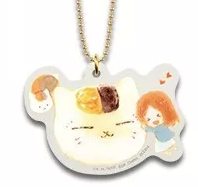 Load image into Gallery viewer, Natsume's Book of Friends Acrylic Keychain Freshy Baked Bread With Nyanko Sensei Ichiban Kuji G Prize Bandai

