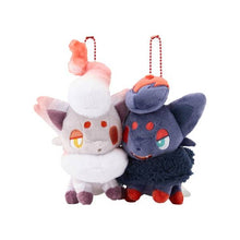 Load image into Gallery viewer, Pokemon Plush Keychain Zorua &amp; Hisuian Zorua Parallel Pairs Two-Plush Key Chain - Pokemon Center Japan

