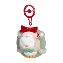 Load image into Gallery viewer, Pokemon Keychain Plush Rowlet Holiday Wishes 2025 Pokemon Center
