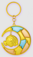 Kirby Metal Keychain Swaying Moon Stained Glass Twinkle Night Ichiban Kuji Bandai