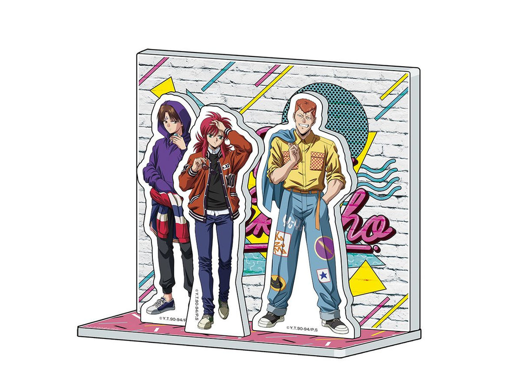 YuYu Hakusho Acrylic Stand Kurama, Koenma & Kuwabara Newly Drawn Diorama [Street Fashion Ver.] Medicos
