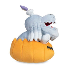 Load image into Gallery viewer, Pokemon Plush Tricks &amp; Treats: Greavard in Houndstone Pumpkin Pokemon Center
