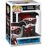 DC Super Heroes Figure Harley Quinn Dia De Los Muertos Pop! Heroes 413 Funko