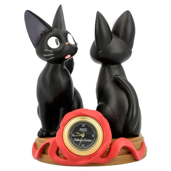 Studio Ghibli Figure Jiji and Stuffed Plush Jiji Desk Clock Kiki's Delivery Service Benelic