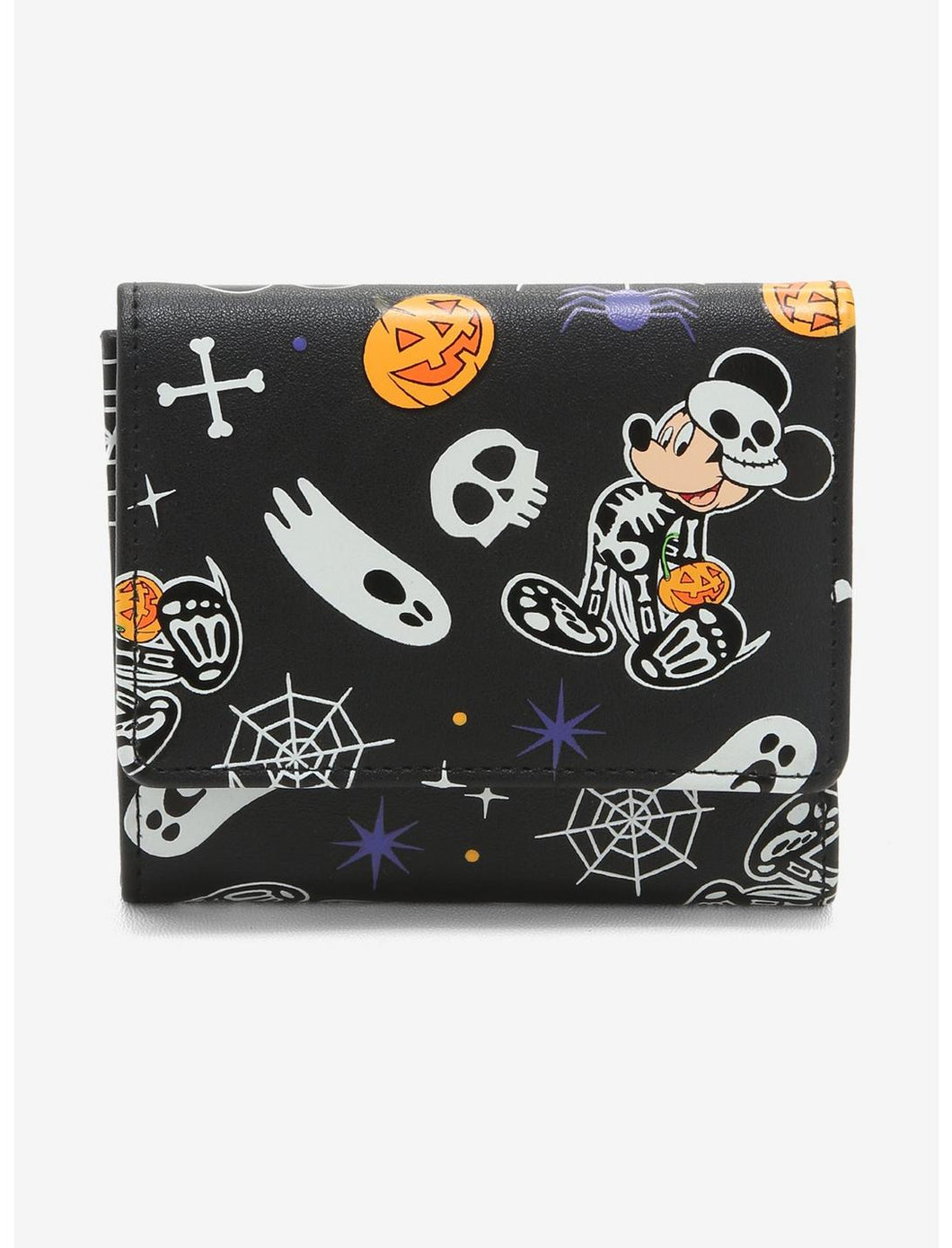 Disney Wallet Mickey Mouse Halloween Skeleton Glow-In-The-Dark