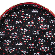 Load image into Gallery viewer, Disney Mini Backpack Mickey and Minnie Love Heart Loungefly
