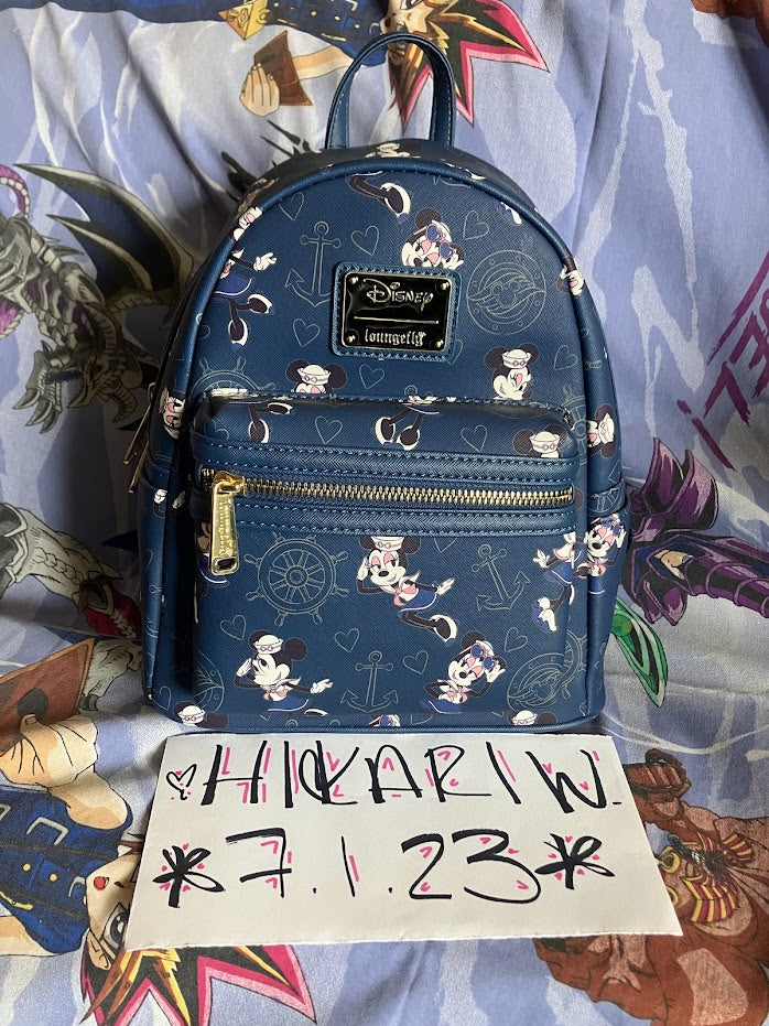 Disney Mini Backpack Minnie Mouse Sailor AOP Loungefly