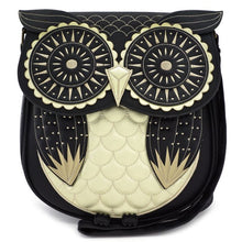 Load image into Gallery viewer, Loungefly Crossbody Black and Gold Embroidered Owl
