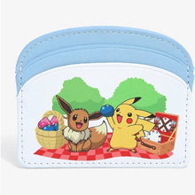 Load image into Gallery viewer, Pokemon Cardholder Pikachu Eevee Picnic Bioworld
