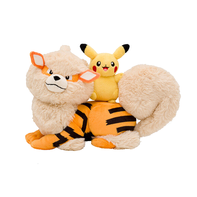 Pokemon Plush Arcanine & Pikachu Okinawa Exclusive 1 Year Anniversary Pokemon Center
