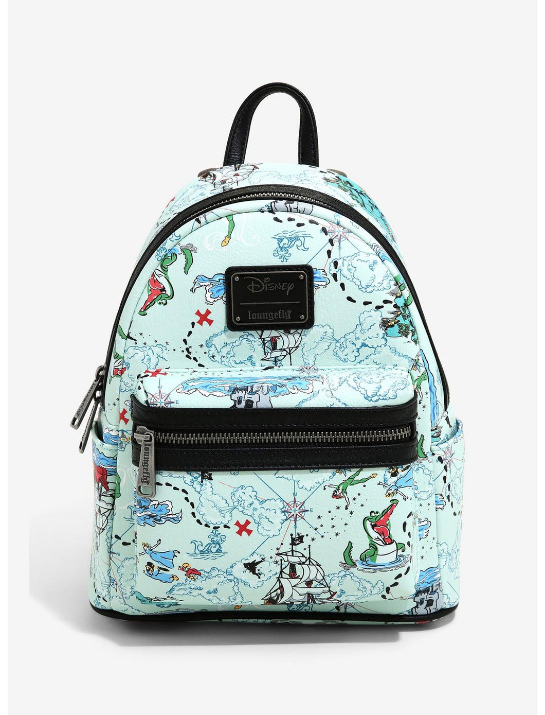 Disney Mini Backpack Peter Pan Map AOP Loungefly