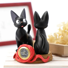 Load image into Gallery viewer, Studio Ghibli Figure Jiji and Stuffed Plush Jiji Desk Clock Kiki&#39;s Delivery Service Benelic
