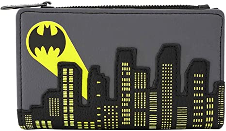 Loungefly Batman Bat-Signal Gotham City Skyline Flap Wallet
