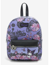 Load image into Gallery viewer, Sanrio Mini Backpack Kuromi Roses Lace Bioworld
